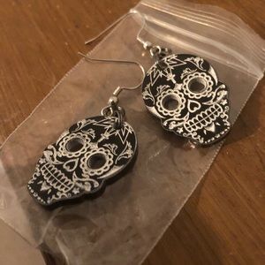 Homemade Skull Earrings